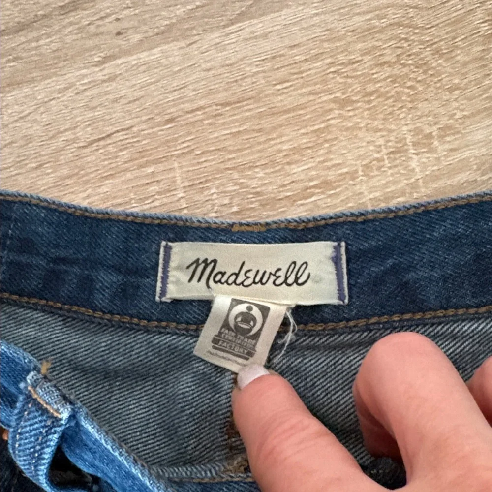 MADEWELL Baggy Straight Denim Cut Off shorts